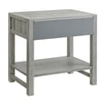 thumbnail image 2 of Arden 2-Drawer Wood Nightstand with Open Shelf/Driftwood Gray, 2 of 9