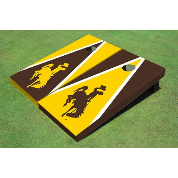 University Of Wyoming Cowboys Alternating Triangle Cornhole Boards