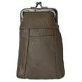 thumbnail image 3 of Brown Cigarette Leather Case Lighter Pouch Clip Top Regular 100's Holder, 3 of 4