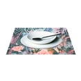 thumbnail image 3 of Tiger Flowers Leaves 12×18 inch Placemats Heat Resistant Washable Foldable Rectangular Placemats Set Decoration Indoor Outdoor for Kitchen Dining Table 6PCs, 3 of 8
