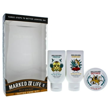 Marked IV Life Tattoo Care Kit by Billy Jealousy for Men, 3 Pc Kit