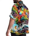 thumbnail image 3 of Mind car Men's Short Sleeve Beach Shirts, Casual Printed Poplin Button Down, Unisex Summer Hawaiian Shirt, 3 of 6