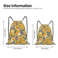 thumbnail image 2 of Fotbe Vintage White Yellow Sunflower Bolsa Mochila con Cordón Estampada, Bolsa de Gimnasio Deportiva, Bolsa Cinch, Bolsa con Cordón para Hombres y Mujeres-Small, 2 of 6