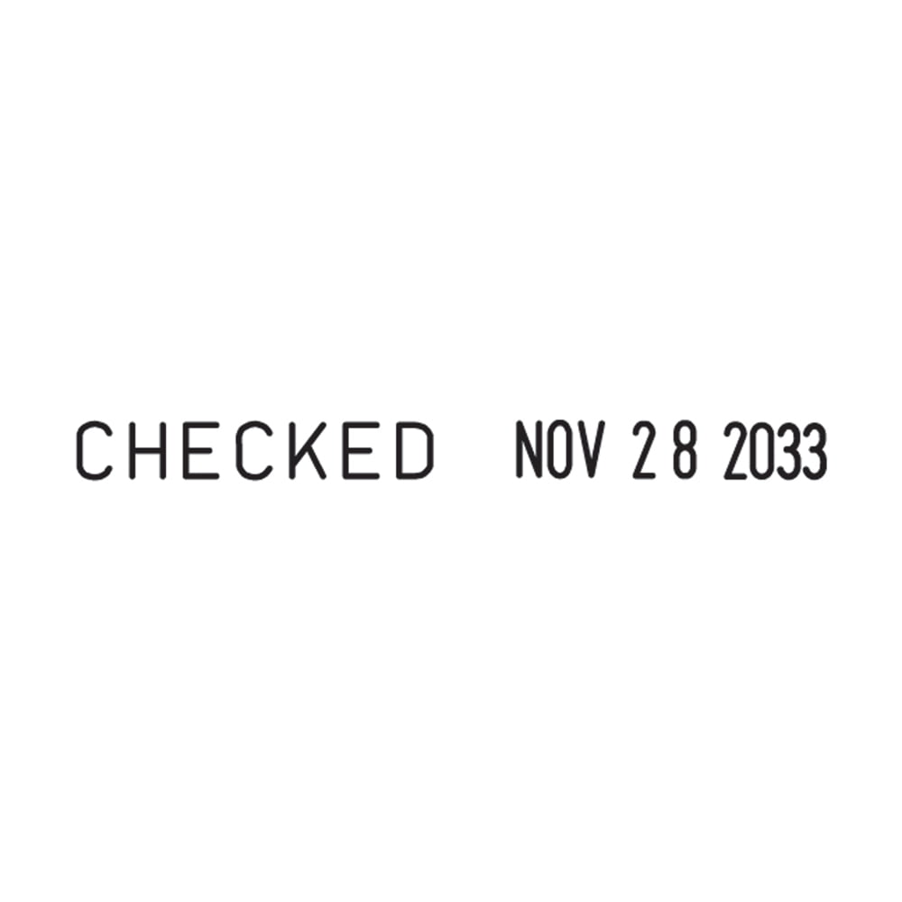 Trodat Printy 4817 Dial-a-Phrase Self-Inking Rubber Date Stamp - Black Ink Pad - 12 Popular Office Messages Included