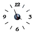 thumbnail image 1 of Reloj de acrílico de bricolaje, superficie de espejo, decoración de reloj decorativa de pared para sala de estar, dormitorio - negro Scienceny HA3328-02B, 1 of 6