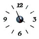 thumbnail image 1 of Reloj de acrílico de bricolaje, superficie de espejo, decoración de reloj decorativa de pared para sala de estar, dormitorio - negro Jumpingount HA3328-02B, 1 of 6