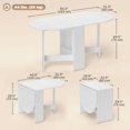 thumbnail image 3 of HOMCOM Foldable Dining Table, Oval Drop Leaf Table for Kitchen, Dining Room, 3 of 10