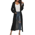 thumbnail image 4 of jjayotai Womens Tops Clearance Women's Casual Loose Cuffs Long Sleeved Solid Color Long Knitted Cardigan Jacket, 4 of 6