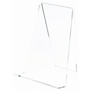 Plymor Clear Acrylic Book Easel with 1.875" Flat Ledge, 8.25" W x 7.75" D x 10.75" H