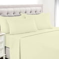 thumbnail image 3 of Lux Decor Collection Full Size Bed Sheets - Microfiber Deep Pocket Bedding Sheets & Pillowcase Sets - Vanilla, 3 of 11