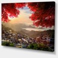 thumbnail image 2 of Canton de Taiwan avec Arbres Rouges - Grand Paysage Art sur Toile, 2 of 4