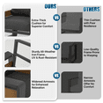 thumbnail image 5 of LazySunsets 5-Piece Outdoor Metal Conversation Set, Aluminumn Patio Sectional Sofa Chat Seating Sets, Dark Gray, 5 of 9