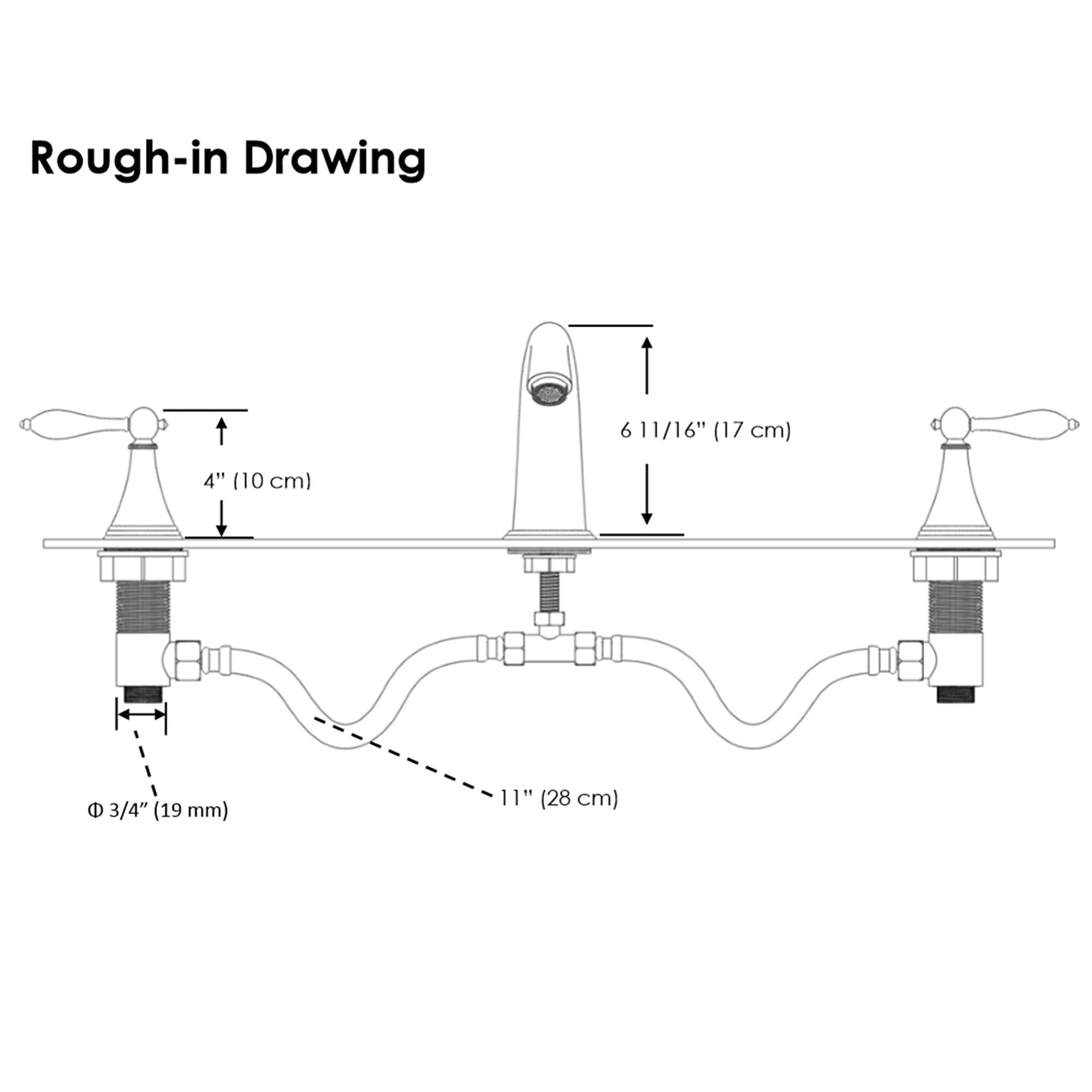 Aquaterior Rectangle Ceramic Sink Bathroom Countertop Basin with Faucet Drain