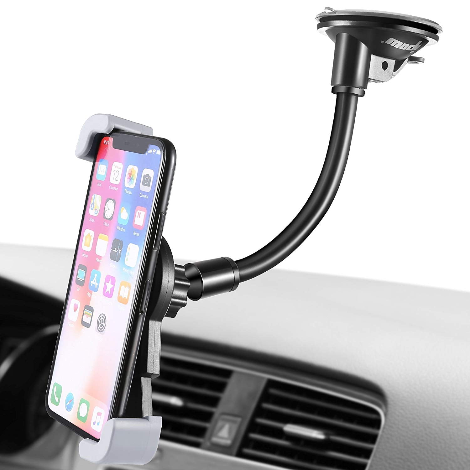 Settlers Aktiv kobling IPOW Car Phone Holder, Dashboard/Windsheild Car Phone Mount Cell Phone  Holder Stand for Car with Strong Suction Cup for Mobile GPS iphone X 8 Plus  7 Plus 6 6s Plus Samsung Galaxy