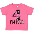 thumbnail image 3 of Inktastic 4th Birthday Flamingo Girls Toddler T-Shirt, 3 of 5