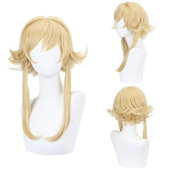 RKSTN Wigs Human Hair Light Blonde Curly Hair Short Hair Cosplay Wig Modeling Up Wig Glueless Wigs