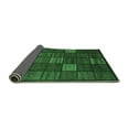 thumbnail image 2 of Ahgly Company Indoor Round Checkered Emerald Green Modern Area Rugs, 7' Round, 2 of 4