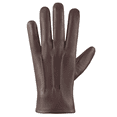 thumbnail image 4 of Men's Genuine Leather  Unlined  Dress Gloves, made with Genuine Sheep Skin Leather Lined Chocolate Brown, 4 of 5