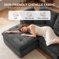 thumbnail image 6 of Sonegra 79 Inches Cloud Boneless Loveseat, Wide & Deep Seat Boneless Cloud Couch With Multi-Purpose Round Pillow, No Assembly (Gray), 6 of 6