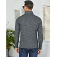 thumbnail image 2 of Yesfashion Wholesale Mens Quarter Zip Pullover Sweaters Cotton Lightweight Mock Neck Long Sleeve, 2 of 8
