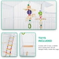 thumbnail image 5 of BestPet 39" Roof Large Flying Parrot Cage, Medium Size, Ideal for Parrots & Canaries, White, 5 of 7