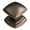 Bronze Tones, variant on Hickory Hardware Euro-Contemporary Collection Knob, 1-1/4" Sq - Oil Rubbed Bronze Highlighted