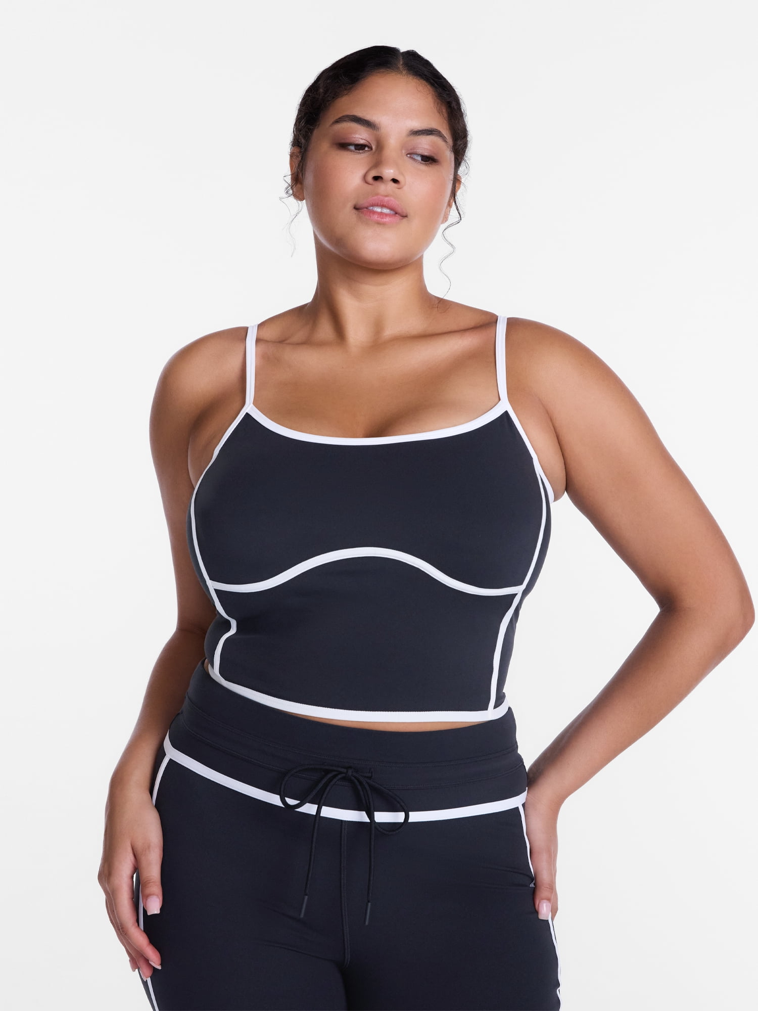 Avi Women's SoftSculpt Tipped Tank Bra, Sizes XS-XXL