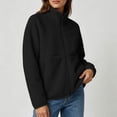 thumbnail image 5 of LUVDA Polar Fleece Zip Jacket for Women Raglan Sleeve High Neck Warm Winter Layer Top, 5 of 8