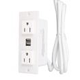thumbnail image 3 of Recessed Power Strip with 2 AC Outlets 2 USB Ports Furniture Embedded Power Socket 1.5m Cable US Plug 125V Efficient and Space Saving, 3 of 7