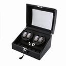 Quiet Automatic Rotation 4+6 Watch Winder Display Box Storage Holder Case