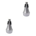 thumbnail image 1 of ZLight Sax Saxophone Supplies Rubber Plug Practicing Prop Trumpet Mute Straight Replaced Part Musical Gear Sound Dampener Silver 2Set, 1 of 6