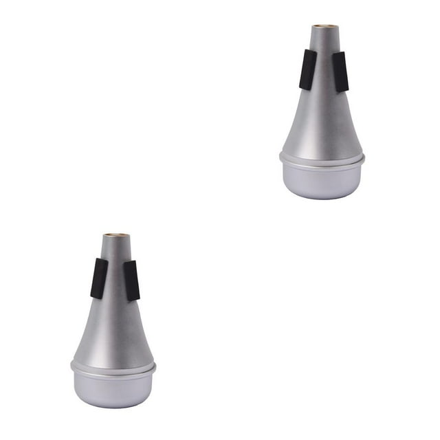 ZLight Sax Saxophone Supplies Rubber Plug Practicing Prop Trumpet Mute Straight Replaced Part Musical Gear Sound Dampener Silver 2Set