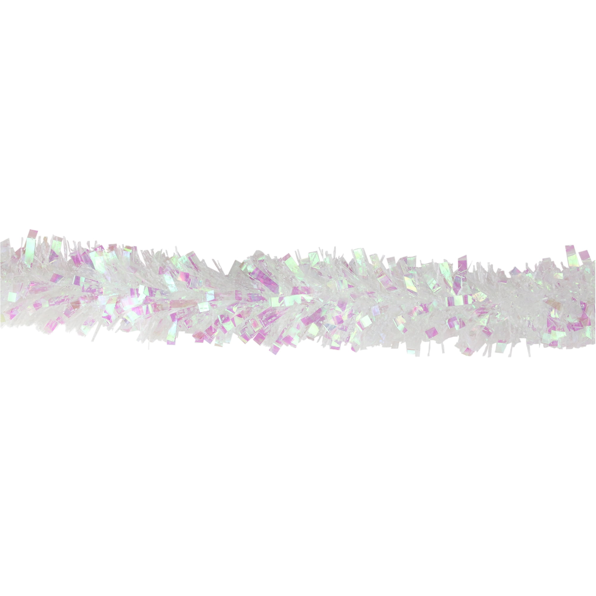 12' Iridescent and Starburst Confetti Christmas Tinsel Garland - Unlit