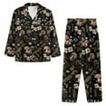 thumbnail image 6 of FOR U DESIGNS Flower Mushroom Pajama Sets for Women 2 Piece Button Down Long Sleeve Button Up Pajamas Long V-neck for Women Size XS Jogger Loungewear with Pockets, 6 of 7
