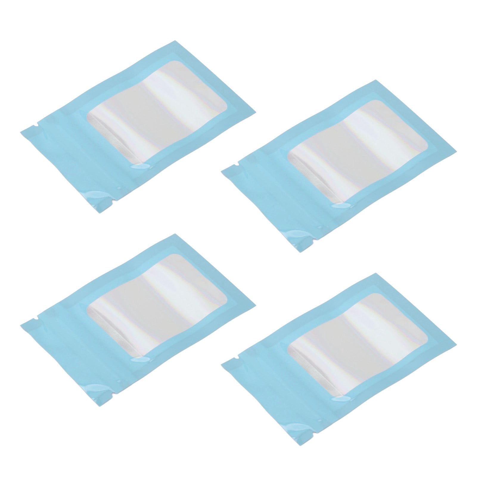 100 Pcs Sacs Ziplock OPP, Sacs Ziplock Réutilisables Auto-Scellants Holographiques Réutilisables pour le Stockage des Aliments avec Trou de Suspension