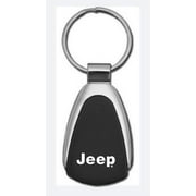 Automotive Gold KCK.JEE Key Chain  Jeep; Teardrop; Black; Stainless Steel