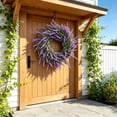 thumbnail image 4 of Nkmbld Artificial Spring Wreaths for Front Door, Artificial Hanging Lavenders Wreath for All Year Round Indoor Outdoor Farmhouse Porch Wall Window Decor, 4 of 8
