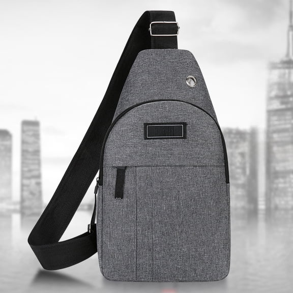 Nkmbld Crossbody Bags for Men, Chest Bag Men Small Backpack Fashion Casual Large Capacity One Shoulder Sling Bag with Adjustable Strap, Gray