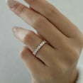 thumbnail image 2 of SOLITAIRE JEWELS 2.5MM Marquise & Round Moissanite Wedding Band Half Eternity Band 10K Yellow Gold, 2 of 4