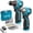 Blue, variant on Cordless Drill Driver 16.8V Brushless Power Tool Combo Kits 2x 2.0Ah w/Charger, 16-Pc Bits, Tool Bag, 3/8'' Drill & 1/4'' Driver for DIY, Woodworking (Blue)