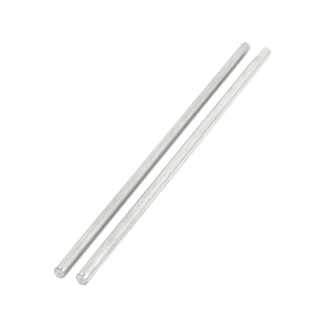 Unique Bargains 2Pcs Stainless Steel 100mm x 3mm Round Rod Stock for RC Airplane Model
