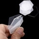 thumbnail image 3 of 24 llaveros de acrílico en blanco, acrílico transparente en blanco, forma hexagonal, acrílico liso y 24 llaveros de metal para proyectos de bricolaje y manualidades., 3 of 8