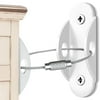 6 Pack Furniture Wall Anchors, Anti Tip Furniture Anchors for Baby Proofing, Secure 400 Pound Furniture to Wall Prevent Falling, Earthquake Straps for Child Safety (White)