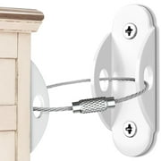 6 Pack Furniture Wall Anchors, Anti Tip Furniture Anchors for Baby Proofing, Secure 400 Pound Furniture to Wall Prevent Falling, Earthquake Straps for Child Safety (White)