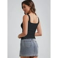 thumbnail image 4 of Women Double Lined Womens Tank Tops Y2K Going Out Crop Tops Slim Sleeveless Summer Square Neck Shirts, 4 of 7