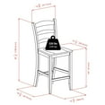 thumbnail image 2 of FurniFact 2-Pc 24" Ladder Back Counter Stools, Antique Walnut, 2 of 8