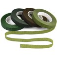 thumbnail image 1 of 4 rollos de cintas florales de 1/2 "de ancho para envolver tallos de ramo y manualidades florales, ramo de boda, verde oscuro, verde claro, verde hierba, marrón oscuro, 1 of 5