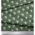 thumbnail image 3 of Soimoi Green Rayon Fabric Leaves & Tulip Floral Print Fabric by the Yard 42 Inch Wide, 3 of 3