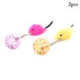 thumbnail image 1 of 2PCS Cat Bell Toy Artificial Fur Fish Rope Cat Toy Ball Cat Interactive Toy, 1 of 10