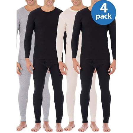 Buy 2 Fruit of the Loom Mens Classic Thermal Underwear Crew Top Value Packs, and